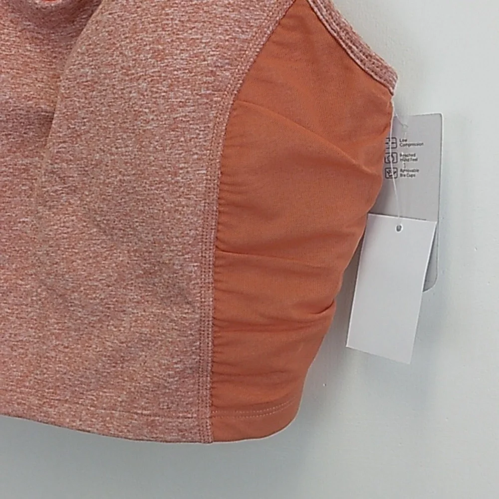 Xersion Large Racer Back Low Compression Sports Bra Ginger Spice New‎ With Tags